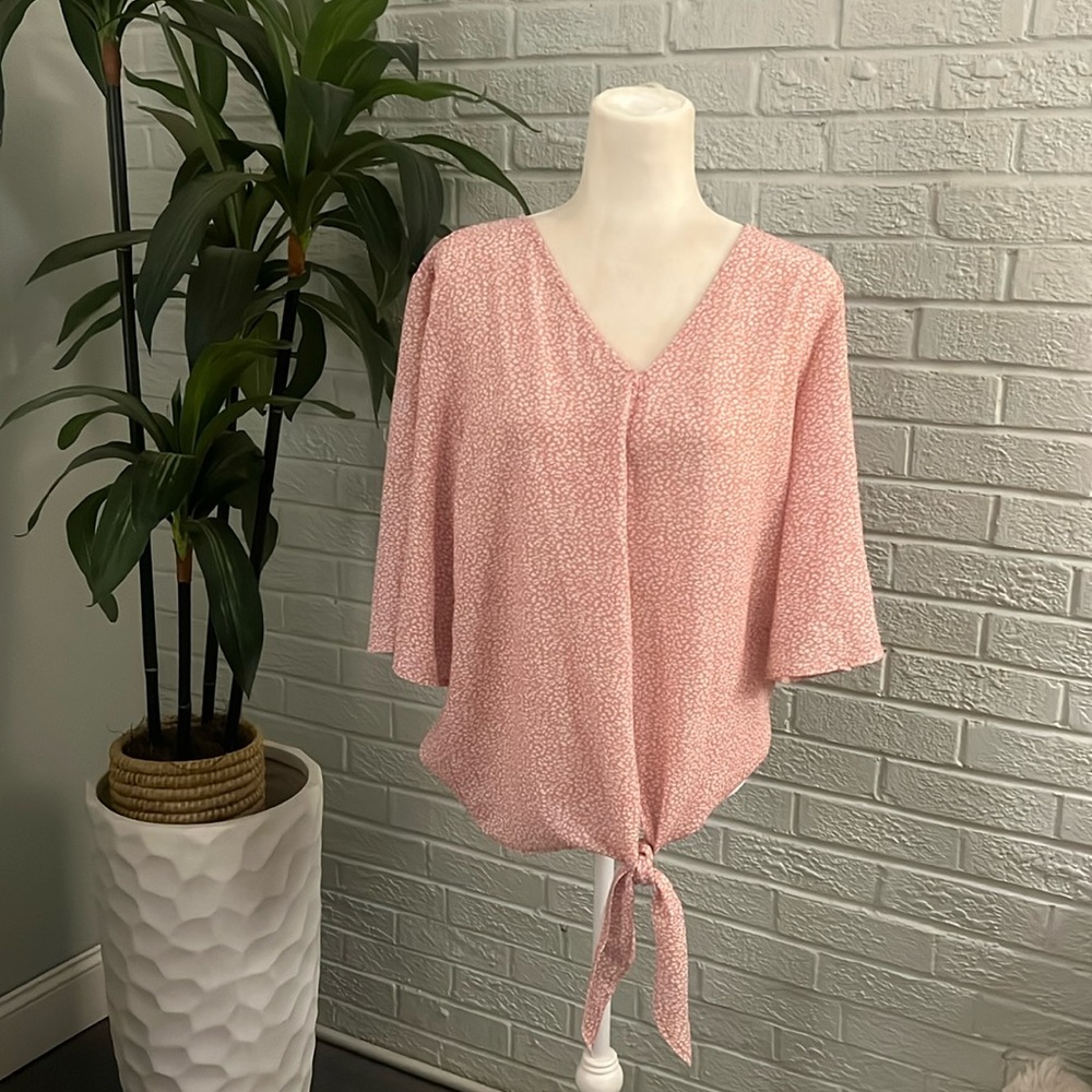 Bluetime large pink leopard top